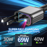 Starlight - Cargador retráctil 4 en 1 (Carga Rapida)