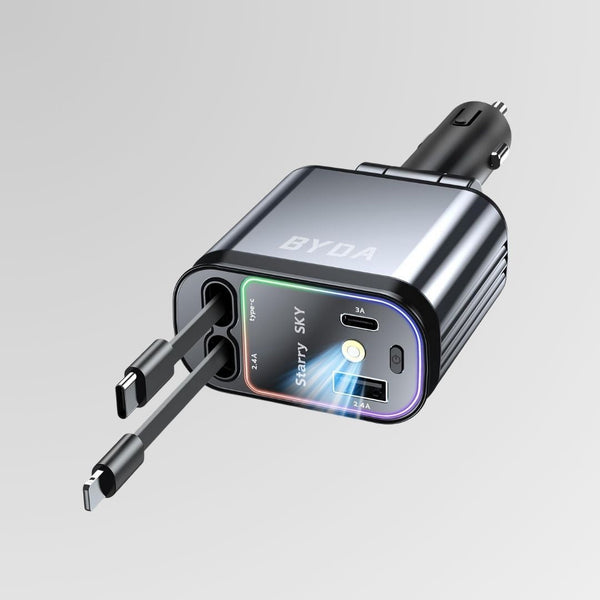 Starlight - Cargador retráctil 4 en 1 (Carga Rapida)